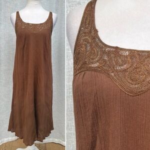 Christiane Celle Brown mini sleeveless dress